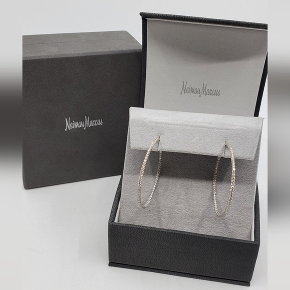 Roberto Coin Jewelry - Roberto Coin 18k Large Diamond Inside Out Hoop Earrings